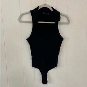 ASOS Black Ribbed Sleeveless Bodysuit
